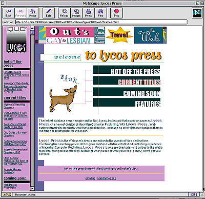 Lycos Press Web Screenshot